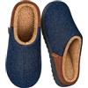 Donpapa Pantofola Uomo Calde Feltro Ciabatte Casa Invernali in Memory Foam | Fodera in Sherpa, Morbide & Comode Slippers, Lavabile in Lavatrice, Antiscivolo, Interno/Esterno, Regali