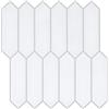 VEELIKE Piastrelle Adesive Cucina Esagono Lungo Bianco Mattonelle Adesive Bagno Adesivi per Piastrelle Tinta Unita Paraschizzi Cucina Muro Adesivo Impermeabile Lavanderie 30,5cm x 30,5cm 24 Pezzi