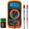 ULTRICS Multimetro Digitale, Tester per Tensione AC/DC, Corrente DC, Ohm | Diodi, Continuità, Transistor, LCD Retroilluminato, Data Hold, Ingresso 10A, Puntali Inclusi, per Casa, Garage e Fai da Te