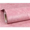 ReWallpaper Carta Da Parati Effetto Velluto Rosa Corallo Carta Adesiva in Tessuto Floccata Decorativo Pellicola Adesiva Mobili Velluto Rosa Fodera Autoadesiva per Borse Gioielli Cassetti 44.5CMx2M