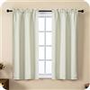 GIRASOLE HOME® Coppia Tende Semi Oscuranti Effetto Lino Trama Spigata Tenda Pesante per Interni 2 Pannelli con Tasca (Panna, 70x133cm)