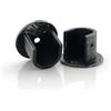 GIRASOLE HOME Staffa Rosetta a Parete 26mm per Asta 2 Pezzi in Lega di Zinco Resistente per Bastoni dal Diametro di 18-20 mm (Nero e Argento)
