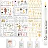 Yolistar 6 adesivi per candele per battesimo, comunione e decorazioni, formato A5, per bambini, per candele, regalo di nascita
