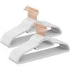 SONGMICS Grucce Appendiabiti in Velluto, 30 Pezzi, Salvaspazio | Porta Cravatte, Gancio Girevole a 360°, Antiscivolo, Spesso 0,6 cm, Largo 43,5 cm, Collezione BREANNA CRF021W01