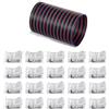 Amefil 20 set di connettori per strisce LED a 4 poli da 8 mm, senza saldatura, connettori a LED trasparenti, con strisce metalliche da 16,4 m, adatti per strisce luminose da 5050