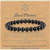 Emibele Bracciale Occhio di Tigre per Uomini, Bracciale Chakra Cristallo Naturale per Energia Positiva Ridurre Ansia, Gioiello Spirituale 8mm perle Tonde Pietre Gioiello Regalo per Donne Uomini