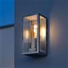 Licht-Erlebnisse Applique per esterni stile vintage zincata alluminio resistente alle intemperie IP44 E27 H: 23,5 cm per giardino balcone lampada da facciata stile industriale esterna terrazza