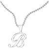 Zuffetti Collana da donna personalizzata con iniziale. Indossa la tua iniziale. Acciaio inossidabile e anallergico. Colore: argento. Progettato in Italia.