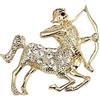 Générique Spilla gioiello segno zodiacale sagittario in acciaio inossidabile dorato., Acciaio inossidabile
