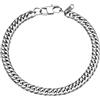 flintronic Bracciale Uomo, Bracciale in Acciaio Inox Uomo Donna, Bracciale Acciaio Inossidabile, Braccialetto Catena, Lunghezza 21/22 cm, Larghezza 6/9/10/12 mm