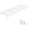 DAWNINGHOMM Pensilina da Esterno 100 x 400 cm Policarbonato Tettoia - Groove di Scarico, Protezione UV, Pioggia, Neve e Sole per Patio, Porta e Finestra