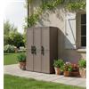 Dmora Shenzhen - Armadio da Esterno 3 Ripiani, 4 Vani: 102x37x163h cm, - Grigio
