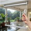 pingping1991 40x100cm Tenda a Rullo in PVC Trasparente per Balcone,Impermeabile 0,5 mm | Tenda Avvolgibile da Esterno Tenda Parapioggia Antipioggia Antivento,Binari in Alluminio, a Catenella,per Balcone e Veranda
