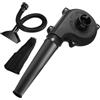 Fockety Kit Soffiatore per Foglie Senza Fili, Compatto Metallo e ABS Ventilatore Elettrico Portatile Aspirafoglie e Trinciatrice Soffiatore di Conversione per Smerigliatrice Angolare con