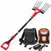 viemylu Abbacchiatore SCUOTITORE per Olive, Batteria a Zaino da 36 V 13 Ah, Asta Telescopica Fino a 3 m, Larghezza di Lavoro 53 cm, 8 Bacchette, Caricatore Incluso Durata 9/10 Ore