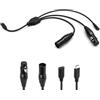 NEEWER Cavo Splitter USB C a XLR 3 in 1 per Barra Luminosa RGB CT90C, NC016 | USB C (Maschio) a USB C (Femmina) + XLR a 5 Pin (maschio) + XLR a 5 Pin (Femmina), per Controllo Console DMX e Alimentazione