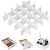 Avilia Divisori per Cassetti 49,5x10 cm, Set 6 Pezzi, Organizer Cassetti | Separatori per cassetti in plastica bianca per cucina, camera, bagno e ufficio, divisori cassetti regolabili salvaspazio