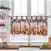 Alishomtll Tenda a pannello natalizia, romantica, da bistrò, con passanti, per cucina, cameretta dei bambini, 45 x 120 cm (stelle angeli)