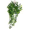 HAOSHICS Piante artificiali da appendere, 86,4 cm, edera finta, foglie di edera per parete, casa, camera, patio, interni ed esterni, mensola per casa, ufficio, decorazione (L)
