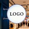 Generico Lightbox Pubblicitario Personalizzato, Lightbox Rotondo Personalizzato per Esterni, Insegna Luminosa a LED Impermeabile Bifacciale Con Logo per Vetrine Di Negozi, Bar, Ristoranti