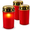 com-four® 3x LED grave light, Candela a LED luce eterna, Candela grave
