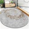 Generic Tappeto ovale moderno grigio 80 x 120 cm, design antiscivolo, ideale per corridoio, sala da pranzo, ufficio, bagno, cucina, a pelo corto, stile inchiostro alla moda