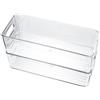 YiPHomn Organizer per Frigorifero Set di 2, Scatole di Conservazione per Frigorifero, Contenitori per Dispensa con Manico Trasparente, per Cucina, Frigorifero, Armadi, Cosmetici, Forniture per Ufficio