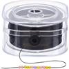 PH PandaHall Filo Elastico per Braccialetti Filo Elastico per Gioielli, Corde per Braccialetti Elastici Cordino Elastico Piatto Bianco per Organizzare Braccialetti Collane Gioielli (Nero, 0.3mm)