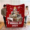 LoLaTide Personalizzata Coperta con Foto Nome Natale Plaid Personalizzato Regalo per Natale Anno Nuovo Coperta per Mamma Papà Famiglia (150 * 200CM)