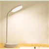 Rysa Light Lampada da scrivania, ricaricabile tramite USB, lampada da scrivania a LED con adattatore USB, 3 modalità di illuminazione, dimmerabile, luce da scrivania per casa, ufficio, studio, lettura, camera da