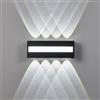 Jiehe Moderno Lampada da Parete Interno/Esterno, 12W LED Bianco Freddo 6000K | Jiehe Moderno LED Lampade Muro Alluminio, impermeabile IP65 per Soggiorno Corridoio Scale