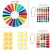 CYUXING Kit 5pz Palette Autunno Profondo | Kit Analisi Stagione con Campioni e Carte per Abbigliamento e Trucco con Adesivi per Tono Metallizzato