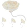 SAFIGLE Bastoncini per Diffusori 4 Pezzi in Cotone e Carta | Fiore Stoppino per Profumatore, Bianco, Ricaricabile, Diffusione, Meditazione e Casa