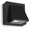 Generico Faretto LED da Parete per Esterno 10x10x10 cm Nero IP65 5W Luce Fredda 6000K