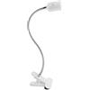 SCNNC Portalampada E27 con Pinza e Interruttore, Bianco (senza lampadina) | 360° Regolabile, Cavo Lungo con Spina Europea, Portalampada E27 con Clip per Animali, Pianta Cresce, Lampada da Tavolo