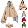 Generic Coperta Riscaldante da Indossare USB, Poncho con Cappuccio e Cerniera，B | Poncho Riscaldante con Cappuccio & Cerniera, Mani Libere per Lettura, Smart Working, TV e Serate Invernali sul Divano