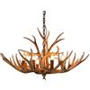 WSIKGHU Lampadario a 6 teste in resina, a forma di corna di corna di corna di corna da soffitto, E14 × 6, stile retrò, lampadario a sospensione a LED, adatto per la decorazione di soggiorno, sala da pranzo