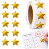 PLAYZOCO Adesivi per bambini con stelle dorate, 500 adesivi da 2,5 cm, Materiale carta, Design a stelle, Ideali per decorazioni e progetti scolastici