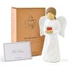 Zoyiancy Statuetta di Angelo Custode in Resina, Scultura con Ali di Angelo per Donna, Mamma, Decorazione per la Casa, Natale, Collezionabile