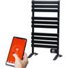 ECO-DE Ecode - Portasciugamani elettrico con gambe, programmazione 24/7, radiatore a secco, 500 W IP24, Towel Heat, WiFi, controllo app tuia, schermo a LED. 105 x 56 x 2 cm. ECO-701N (nero)