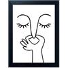 Beqilosa Decorazione murale Spiritosa Bagno Bianco e Nero, 25 x 20 | Quadro divertente «Cattivo odore» per bagno ospiti, stampa d'arte, cartello minimalista