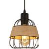 Pheashine Lampada a Sospensione Vintage, Lampadario Retro in Corda | Luce a Sospensione Realizzato in Corda di Canapa e Ferro Per Soggiorno, Cucina, Sala da Pranzo, Attacco E27
