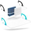 com-four® 2x Stendibiancheria da Termosifone Regolabili | Stendino da appendere a termosifone, balcone o ringhiera, salvaspazio, assortimento variabile