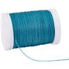 PH PandaHall 120m Filo di Poliestere Cerato 0.5mm Cordoncino Cerato Blu | Filo Cerato per la Creazione di Gioielli Collana Braccialetti Macramè Artigianato Fai Da Te