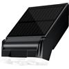 Giliwosy Faretti Solari a LED da Esterno Ruotabile di 90°, Lampade Solari da Esterno | Faro LED Esterno con Pannello Solare IP65, Luci Solari da Esterno con 3 Modalità per Giardino, Garage, Ingresso, Vicoli