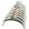 UALXPAO Clic Clac per Borse 10 Pezzi 8,5 cm Telaio for Borsa in Metallo semicerchio Pizzo Moneta Cristallo colorato Chiusura for Borsa(B-10PCS)