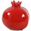 Generic Vaso in ceramica a forma di melograno, vaso di fiori a forma di frutta, per casa, matrimonio, ufficio, colore rosso