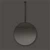 QICBYING Specchio Per Il Trucco Flottante Girevole A 360° Con Cornice In Metallo, Specchio Bifacciale Con Asta Di Sospensione, Specchio Rotondo Da Bagno Con Montaggio A Soffitto, Per Hotel(Black,40cm)