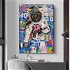 Yocheng Graffiti Street Art Astronauta Poster Pittura Stampa su tela Immagine da parete per soggiorno Decorazione domestica 40x50cm Senza Cornice