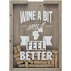 Fosinz Porta tappi di sughero per vino, scatola per ombre, per gli amanti del vino, da collezione, cornice in legno, decorazione per casa, cucina e bar (rettangolare, 30 x 40 cm)